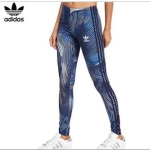Adidas Geology Firebird Blue Patterned Leggings